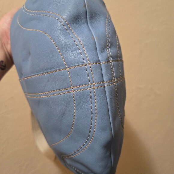 Vintage Y2K Coach K0571-F10908 Periwinkle Leather Hobo Bag EUC - Picture 4 of 7